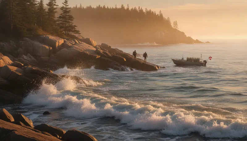 Maine diving. Backdrop for the Diving Hubs Maine dive shop directory